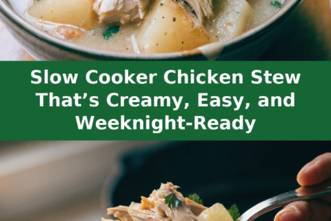Slow Cooker Chicken Stew That’s Creamy, Easy, and Weeknight-Ready Pinterest recipe pin
